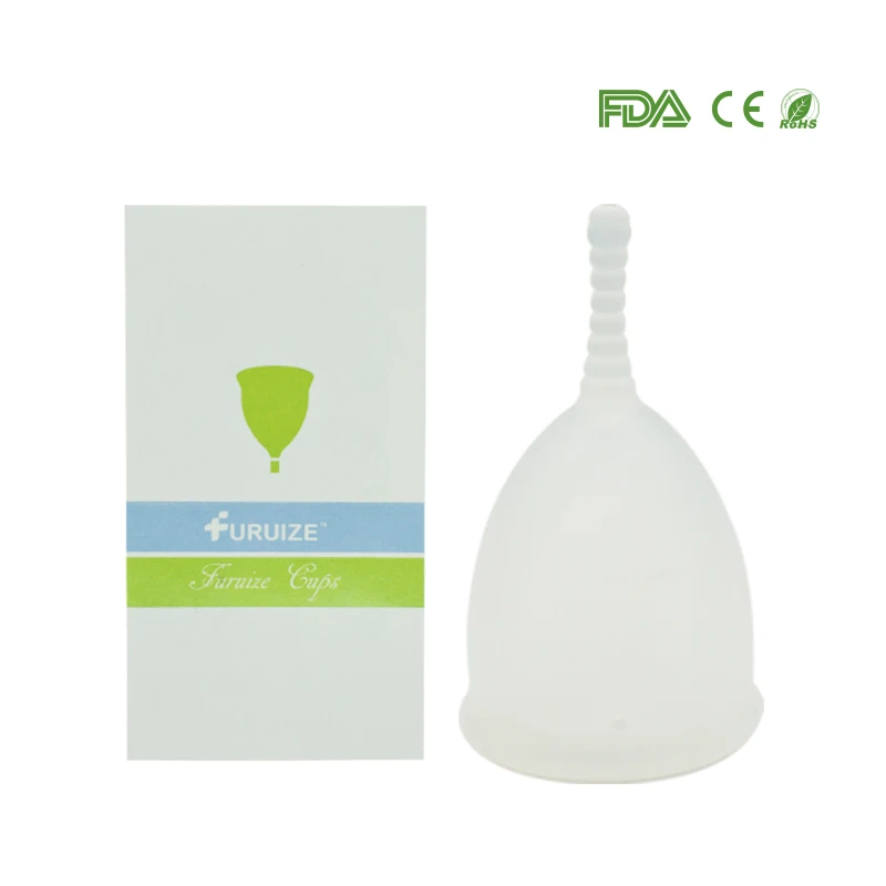 Only 1 pcs white cup Год стиль Женская менструальная чашка Алмазная чашка копа менструальная медицинская силиконовая чашка для женской гигиены - Цвет: Only 1 pcs white cup