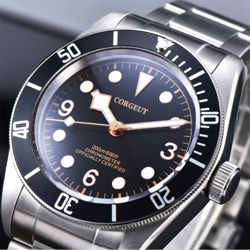 41mm Corgeut Nh35 Miyota Automatic Mechanical Mens Watch Luminous  Waterproof Schwarz Bay Sport Swim Clock Luxury Brand - Mechanical  Wristwatches - AliExpress