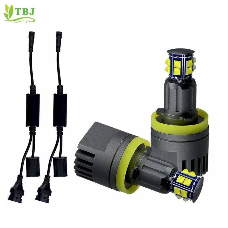 

2pcs/Lot 120W Angel Eyes Error Free Car Front Light Lamp Headlight 12V 12 LED Bulb Fog light For BMW E39 E53 E60 E63