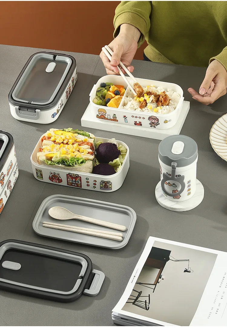 Lunch Box Thermal Food Container Bento Box Microwave Safe Lunchbox School Child Food Storage Kid's Lunch Box With Compartments