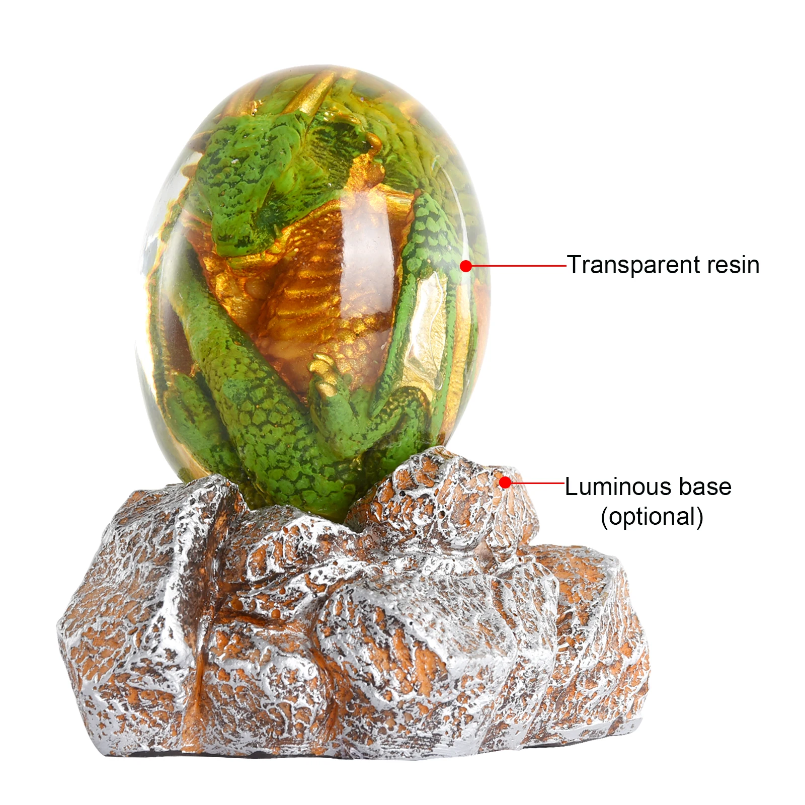 

Lava Dragon Egg Dinosaur Egg Statue Resin Dragon Egg Crystal Minerale Gemstone Reiki Home Decoration Ornamental Collection Decor