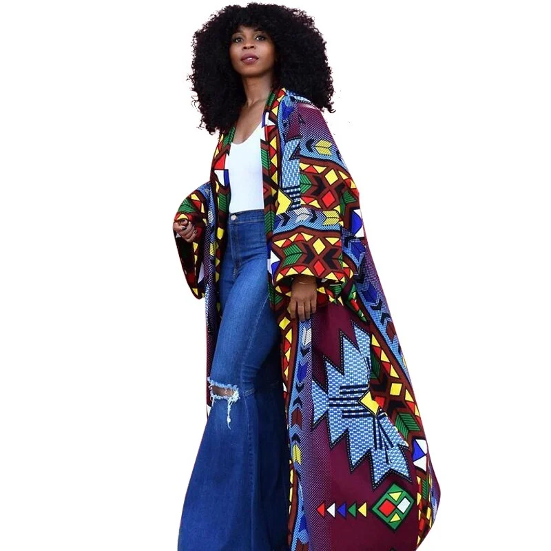 Polyester African Coat For Women Dashiki New Style Spring Autumn Dress African Clothes Fashion