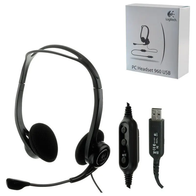 Headset 960. Гарнитура Logitech PC 960. Logitech 960 USB Headset. Наушники Logitech PC 960 черный (981-000100). Проводная гарнитура Logitech PC 960.