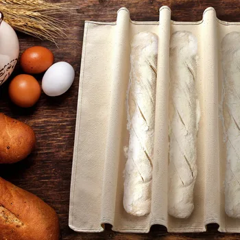 

Dough Bakers Pans Proving Bread Linen Fermented Cloth Baguette Flax Cloth Baking Mat Pastry Baking Kitchen Tools
