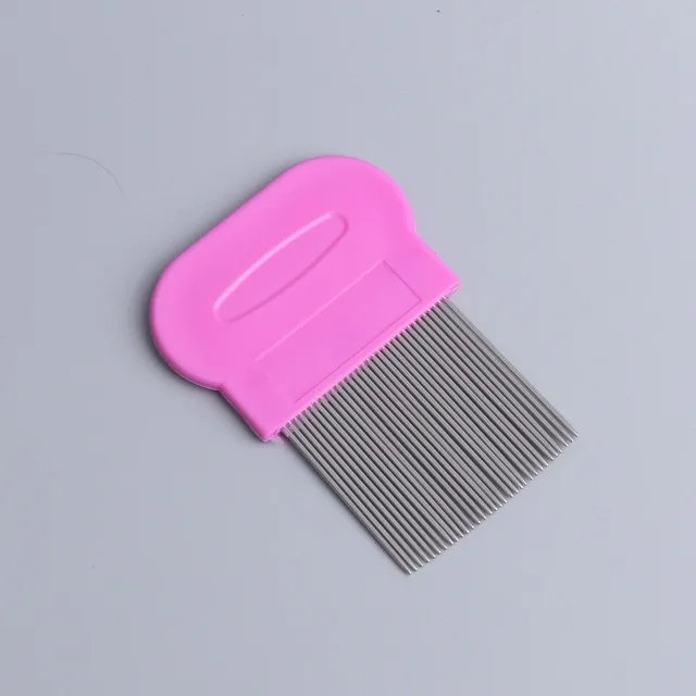 Pet Grate Combs Long Needle Shellfish Flea Stainless Steel Remove Lice Comb For Cats And Dogs Supplies Wholesale Para Perro Pink