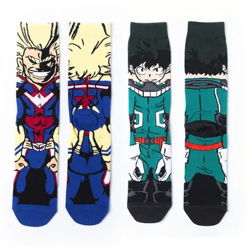 

Funny Cartoon Anime My Hero Academia Print Socks Fashion Personalized Novelty Naruto Men Women Comfort Breathable Cotton Sock