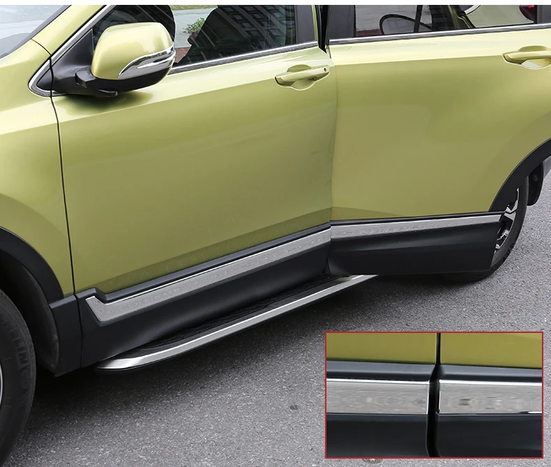 US $73.00 Stainless Steel Side Door Body Molding Trim Cover Line Garnish Sticker Accessories 8pcsSet For Honda Crv CrV 2017 2018 2019