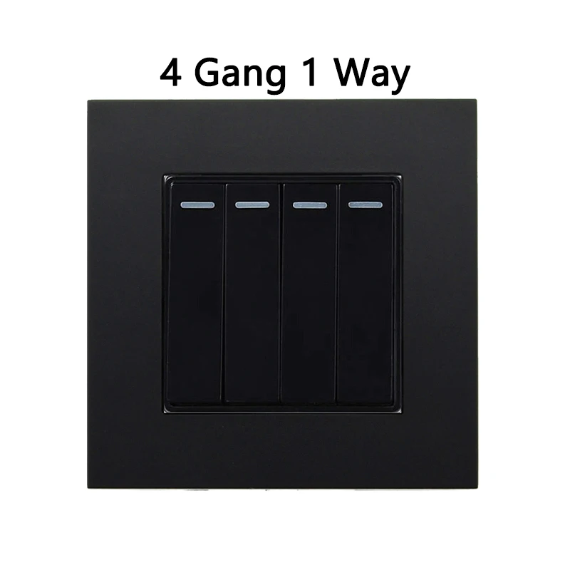 4 Gang 1 Way Atlectric вкл/выкл кнопка выключателя питания 1 2 3 4 банды ЕС FR разъем питания 86 Тип Двойной тройной Четырехместный разъем ПК панель с USB портом выключатель света,переключатель,кнопки - Цвет: 4 Gang 1 Way
