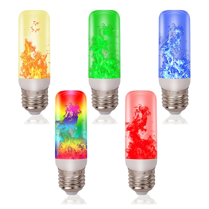 LED Flicker Flame Light Bulb Lamp Simulated Burning Fire Effect Xmas Party Decor 