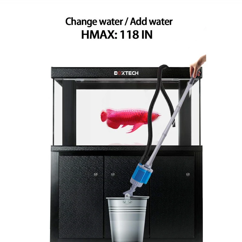 6 6in1 Upgrad Aquarium Gravel Cleaner Electric Automatic Vacuum Water Changer Flexible Fish Tank Sand Algae Cleaner Filter Change