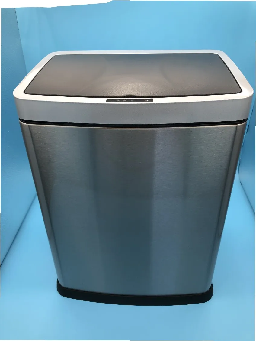 

15L Smart Sensor Trash Can With Anti Finger Print dustbin Household 410 stainless steel Waste Bins