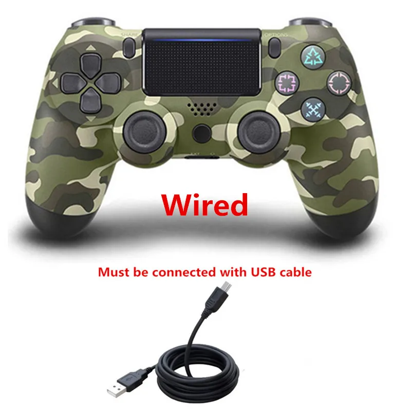Bluetooth беспроводной/проводной геймпад для Playstation 4 джойстик для PS4 беспроводной контроллер для Dualshock4 PS4 пульт дистанционного управления - Цвет: wired Camouflage