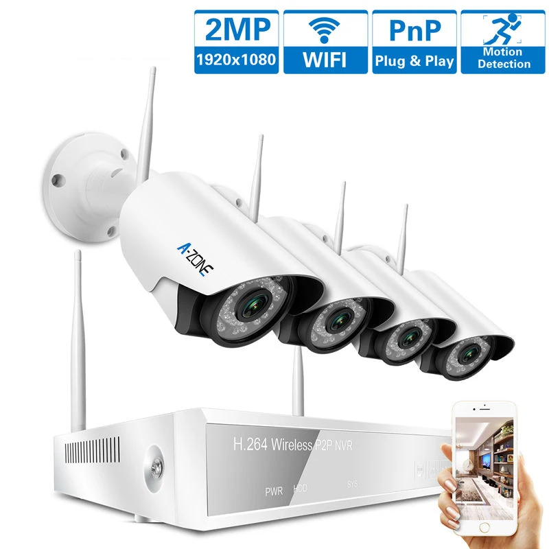 960P/1080P беспроводная домашняя камера безопасности комплект 2MP Wifi CCTV наблюдения
