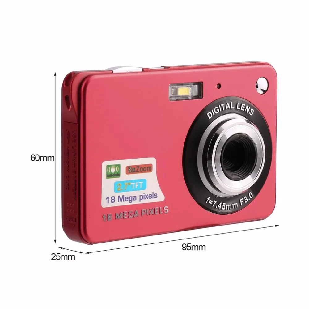 2," TFT lcd HD 720P 18MP цифровая камера видеокамера CMOS сенсор 8X зум анти-встряхивание анти-красные глаза цифровая камера