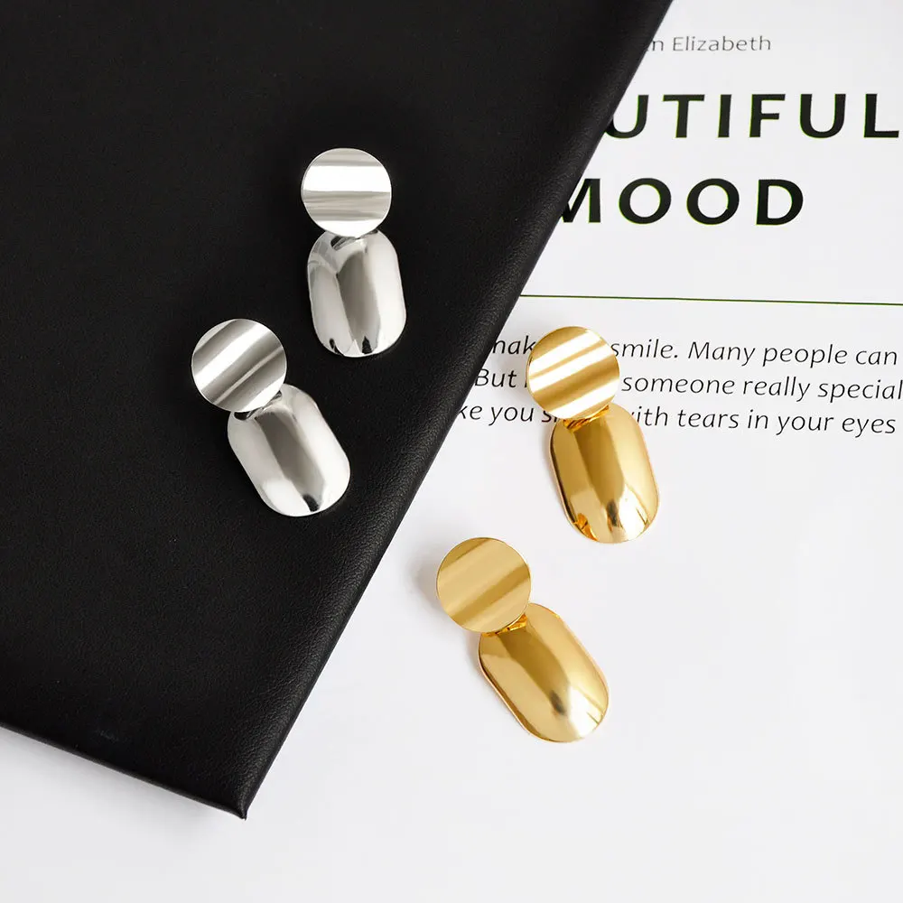 

Metal Earrings Irregular Geometric Dangle Gold Drop Earrings Jewelry for Women Korean Vintage Statement Brincos