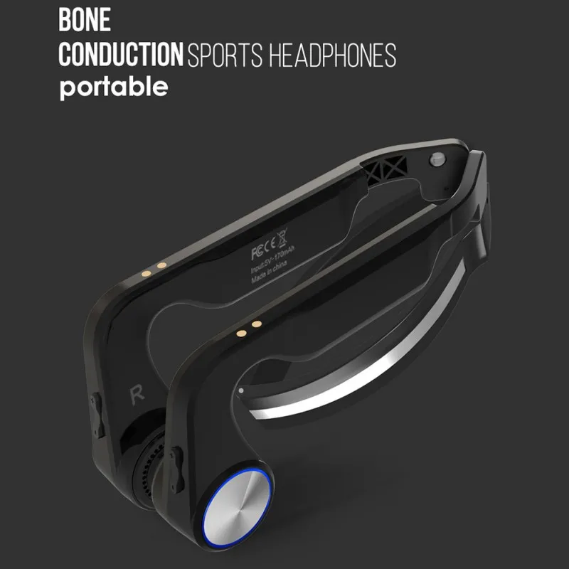 

Waterproof For Bluetooth Wireless Headset Outdoor Portable Folding Bone Conductive Sport Headphone