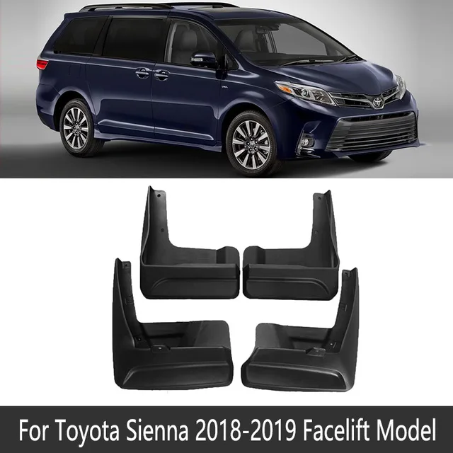 Для Toyota Sienna XL30 2011~ автомобиль брызговики спереди и сзади брызговик щитки Брызговики 2012 2013 - Название цвета: Fit Facelift Molde