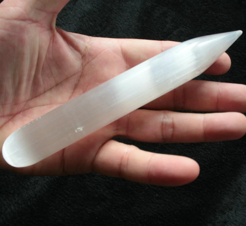 Natural Flash Selenite Crystal Points