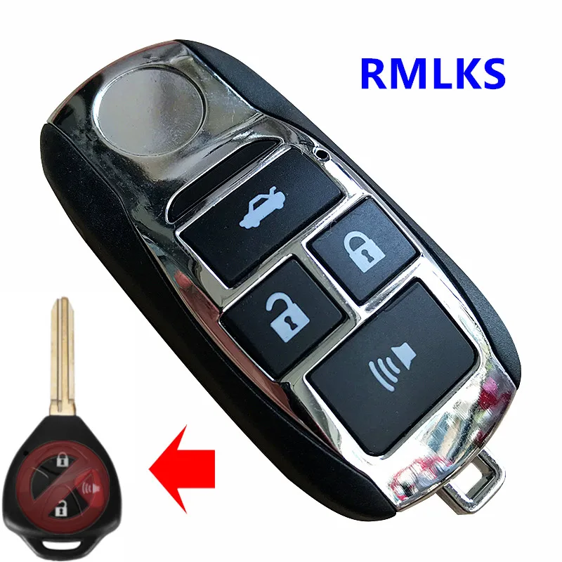 New Replacement Modified Folding Flip Remote Key Shell For Toyota Camry Yaris 2 3 4 Buttons Case TOY43 Blade | Автомобили и