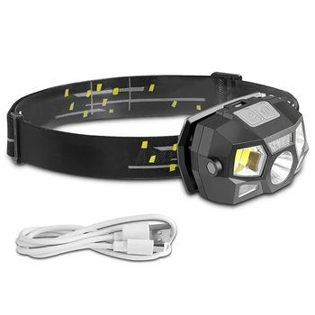 

1pc LED Headlamp USB Rechargeable Headlight Head Lamp Flashlight Camping Waterproof for hiking, camping, hunting WWO66