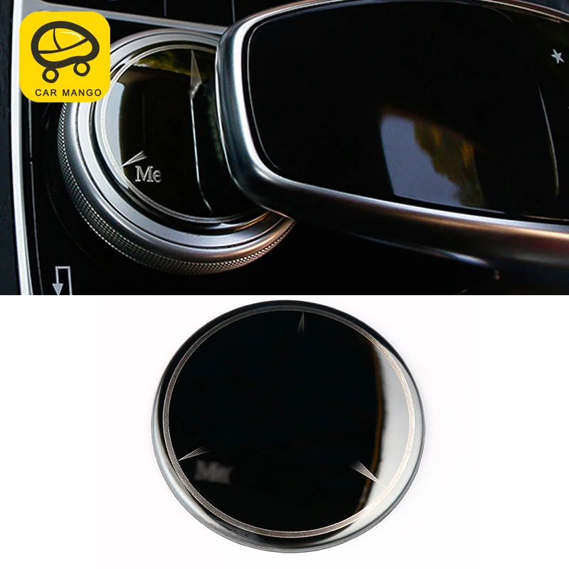 

CarManGo for Mercedes benz C class w205 GLC auto media knob frame trim cover sticker accessories