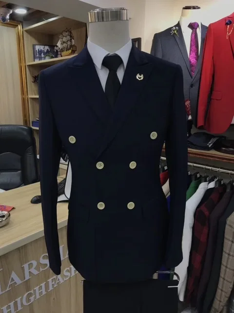Мужские свадебные костюмы Slim Fit 2 шт смокинг жених мужские Цветочные костюмы Свадебный Мужской s костюм с брюками мужской двубортный костюм - Цвет: As the image
