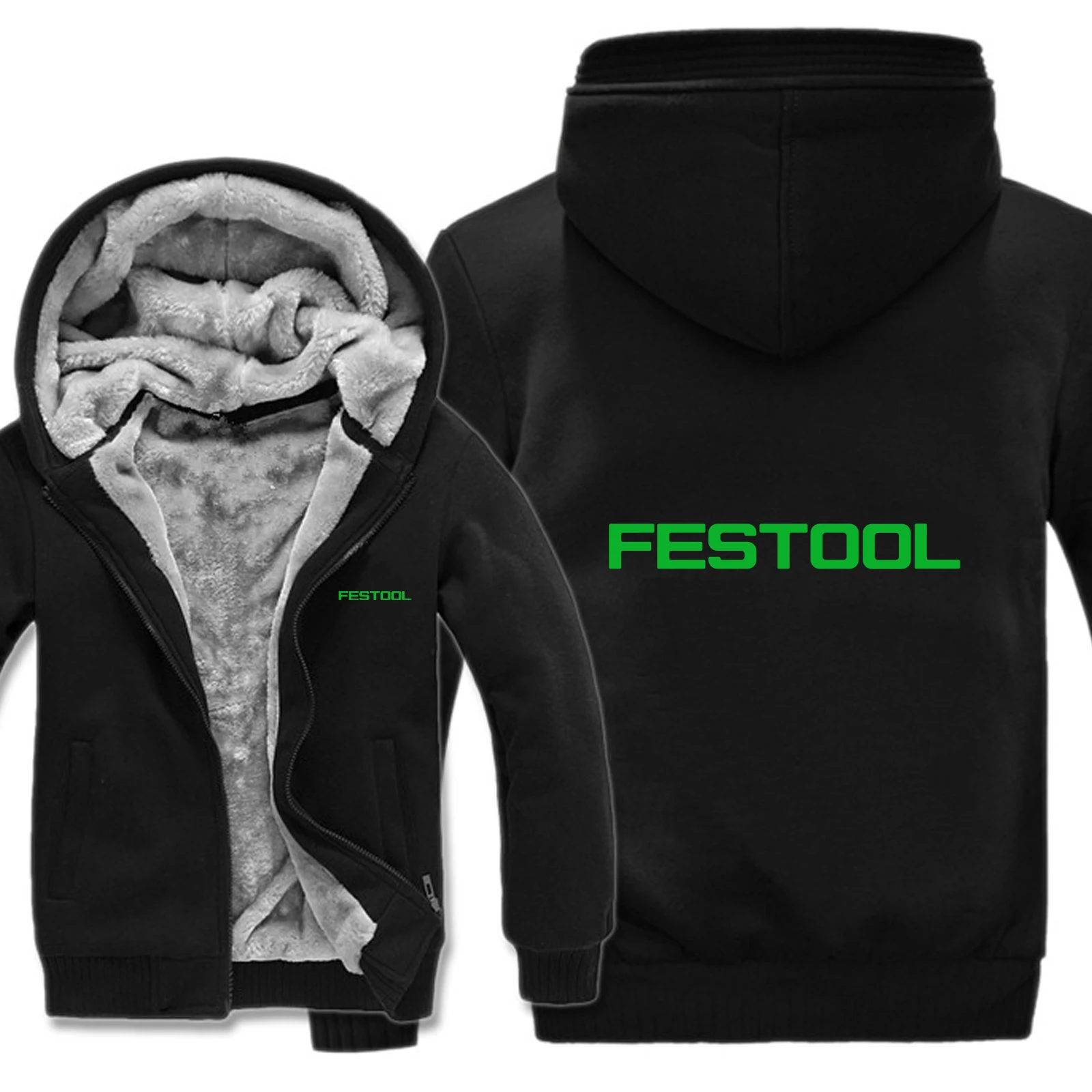 Festool инструменты толстовки Мужская молния пальто флис утолщаются человек Festool инструменты Толстовка Пуловер