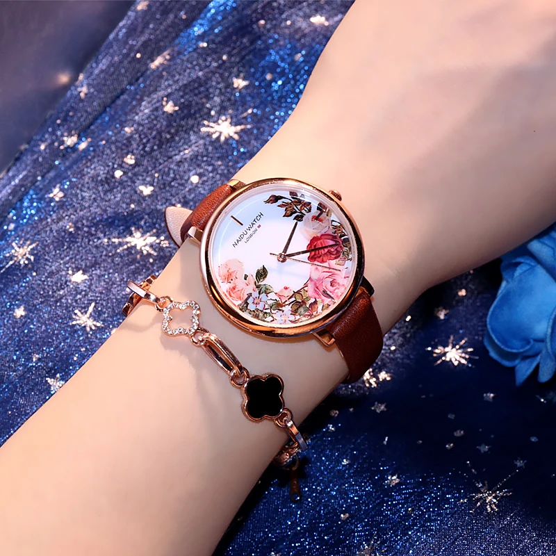 Классический Цветочный ультра тонкий ремешок часы Роскошные женские наручные часы платье женские часы браслет кварцевые женские часы reloj mujer