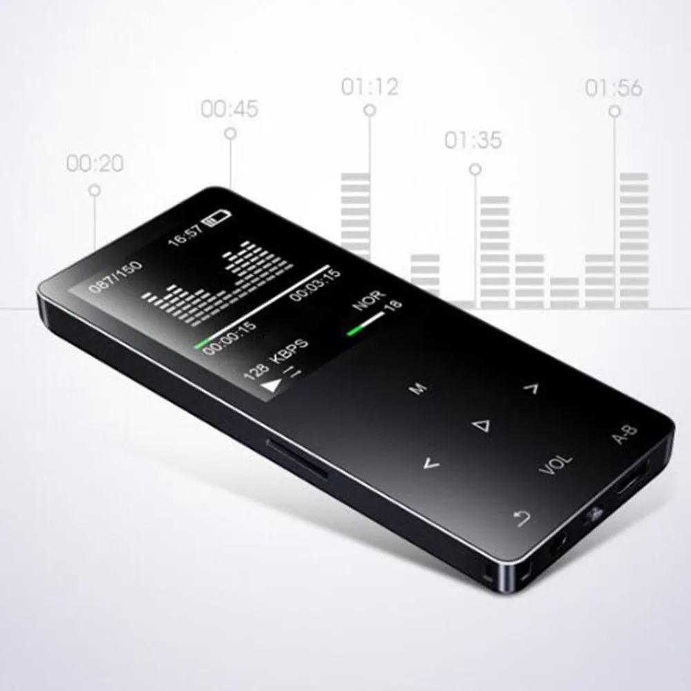 16 Гб Беспроводной MP3 плеер HiFi бас музыкальный плеер APE FLAC FM радио TF портативный MP3 музыкальный плеер Hi-Fi без потерь