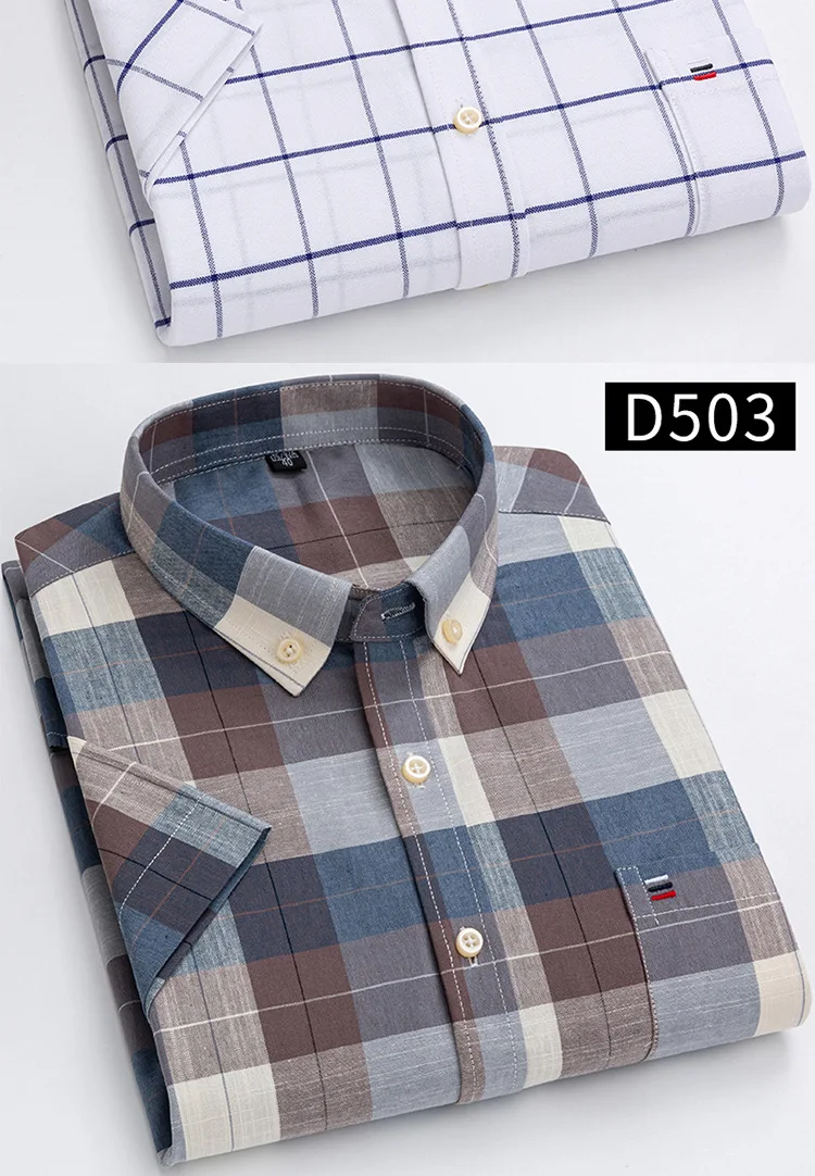 Shirt Short Sleeve Slim Fit Shirt Men 