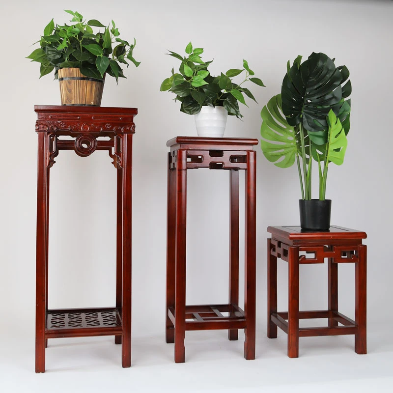 

Chinese Style To Fake Something Antique A Living Room Green Luo Bonsai Frame Woodiness Balcony Indoor To Ground Redwood Shelf