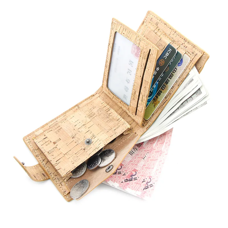 

2019 Stylish Men's Short Coin Purse Creative New Wood Grain Men's Wallet Multifunctional Horizontal Men's Wallet