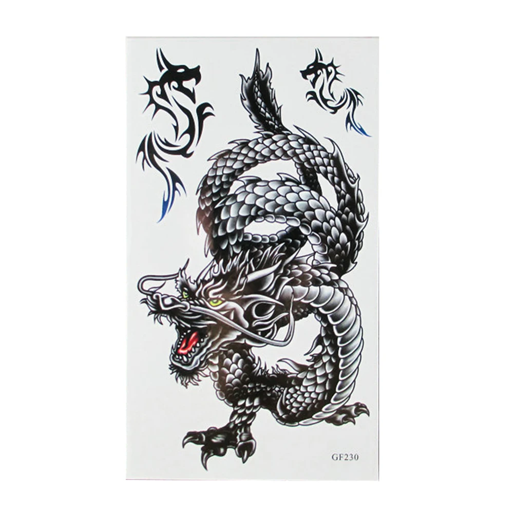 Dragon Disposable Removable Waterproof Body Art Temporary Tattoo Sticker Decal Unique dragon tattoo sticker which looks like