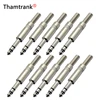 10pcs3 pôles 6.35mm prise mâle stéréo connecteur de fil avec queue à ressort nickelé 3 broches 1/4 pouces prise Microphone Jack ► Photo 1/6