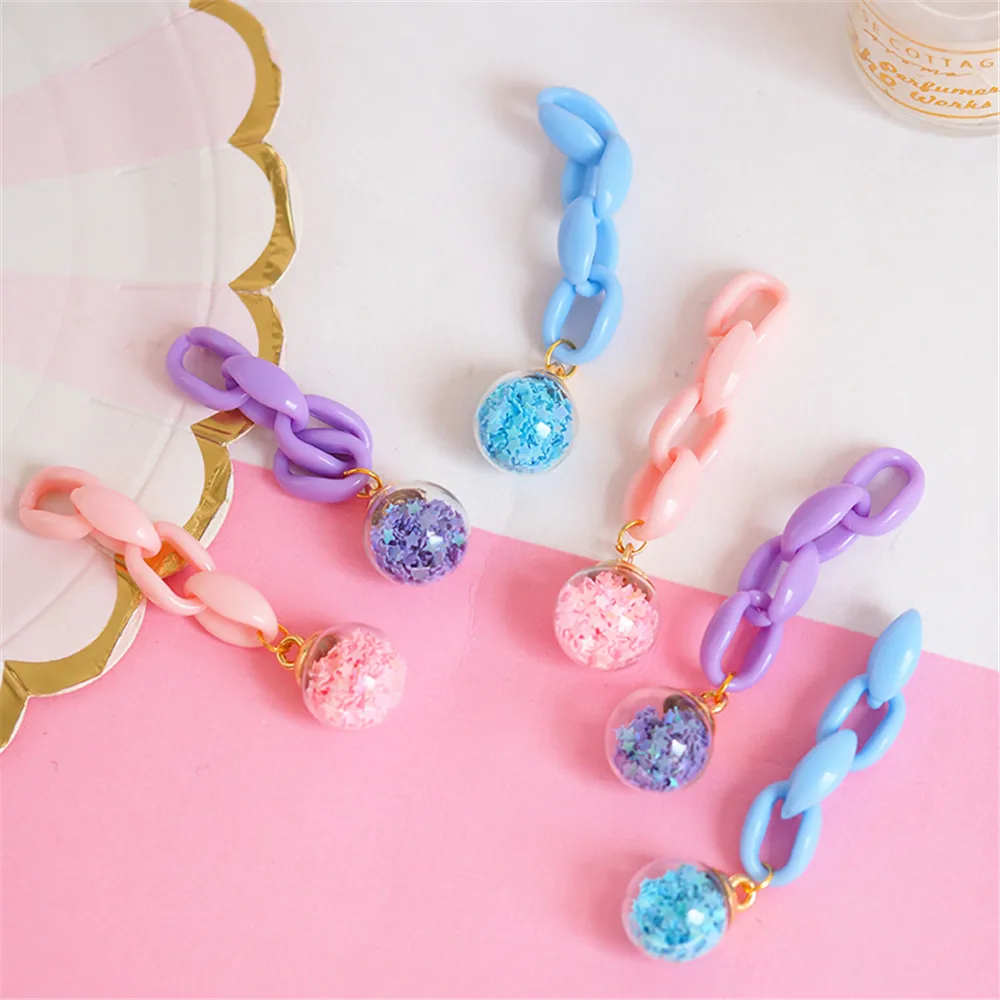 

2pcs Glitter Sequins Notebook Ornament Glass Ball Pendant Hanging Decoration Diary Planner Notebook Accessories Gifts Stationery