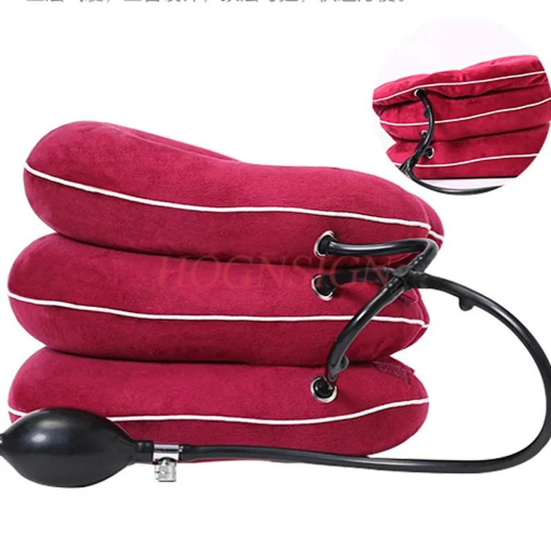 Cervical traction device home neck and neck inflatable travel office portable stretcher full velvet support