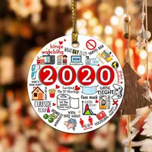 2020 1 шт. запоминающее украшение, год карантина, украшение 2020, Рождественское украшение 2020, украшения на заказ, украшения в виде капель дерева