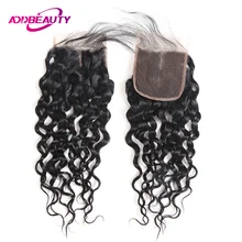 Aliexpress - Water Wave 5×5 HD Transparent Lace Closure Brazilian Raw Virgin Remy Hair 13×4 Lace Frontal Free Part Pre Plucked Natural Color