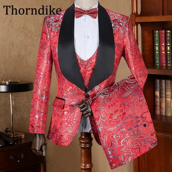 

Thorndike Men Suits Slim Fit New Fashion Suit Shawl Lapel Wedding Groom Party Prom Skinny Costume Custom Made Wedding Dress Suit