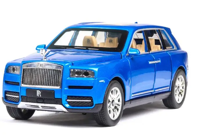 1:24 Масштаб рулонов Cullinan сплав автомобиль из литого металла модель звукового света Вытяните назад SUV 7 дверей можно открыть детские игрушки для детей - Цвет: no box