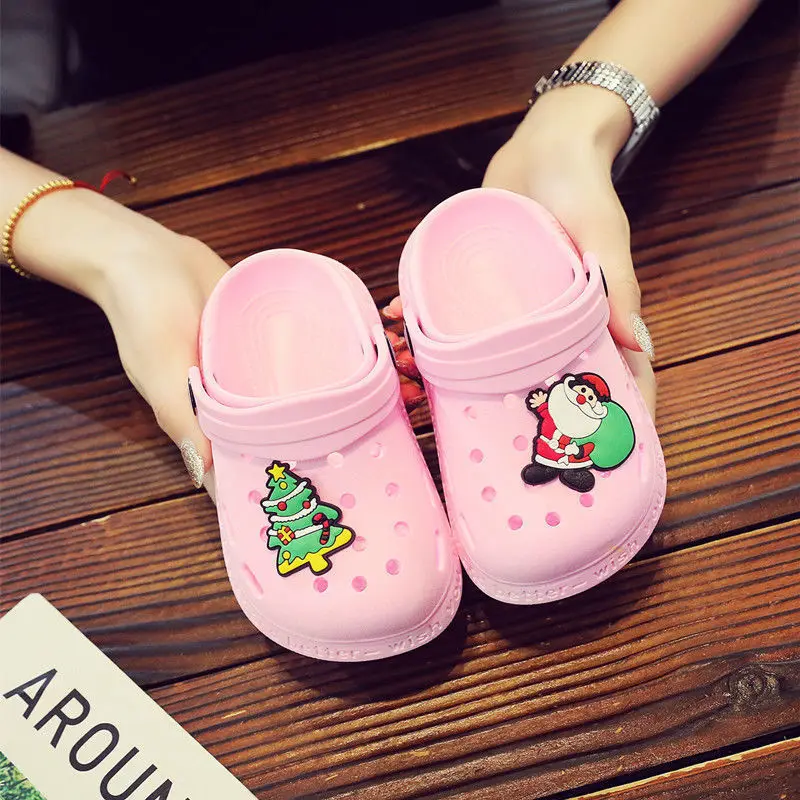 Children's Slippers Boy Girl Non-slip Cute Hollow Out Children's Hole Shoes Toddler Girls Sandals And Slippers Cartoon Clogs