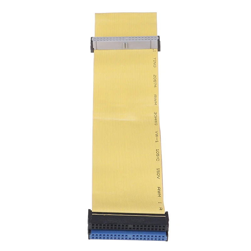 

40 Pins 80 Wire PATA/EIDE/IDE Hard Drive DVD Ribbon Cable Yellow 40cm For Dual Devices Telecom Parts