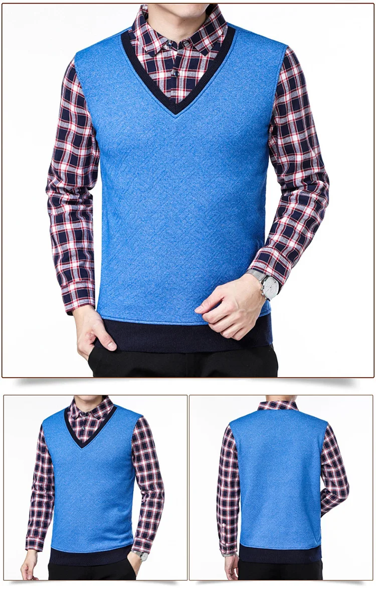 Мужской свитер без рукавов, жилет, мужской осенний весенний Хлопковый вязаный однотонный жилет, мужской деловой топ с v-образным вырезом, новинка, приталенный, 3XL