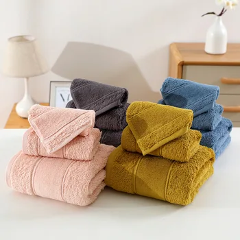 

140x70cm large cotton bath towel yellow/blue/pink/grey household soft body towel beach towel water absorption