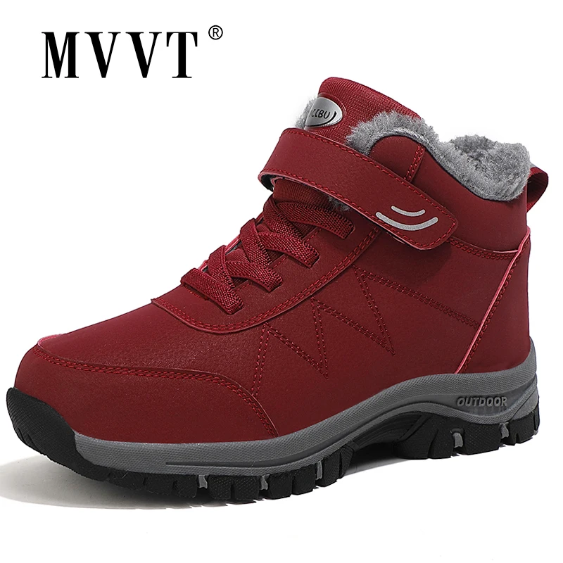 Очень теплые зимние женские ботинки из искусственной кожи на платформе Мужская