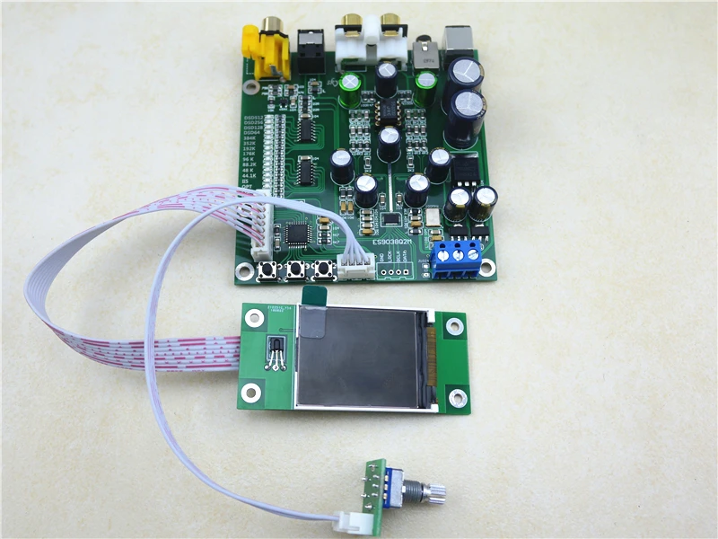 ES9038 Q2M DAC Decoder Board IIS dsd Fiber Coax Input 384k