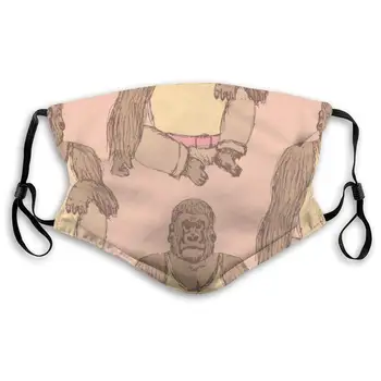 

Sketch Fancy Gorilla in Vintage Style Anti Pollution Mask for Kids Women Man Comfort Dustproof Mouth Mask with Activated Carbon