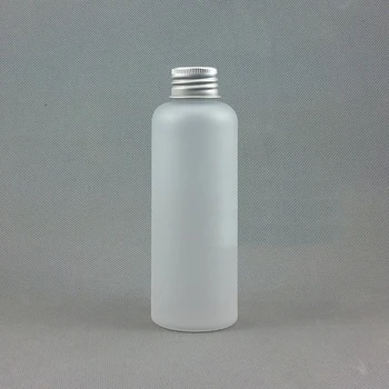 

30pcs 150ml Refillable PET Cosmetic Bottle With Aluminum Screw Lids clear frosted Plastic Container For Toner Shampoo Lotion