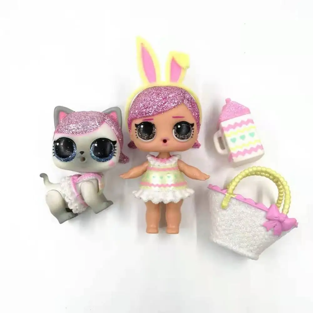 1 pçs original lols surpresa bonecas estilo raro bebê irmã glitter bonecas com roupas coleção limitada crianças meninas presente de aniversário