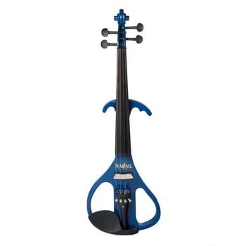 

NAOMI Full Size 4/4 Solid Wood Silent Electric Violin Fiddle Maple Body Ebony Fingerboard Pegs Chin Rest Tailpiece
